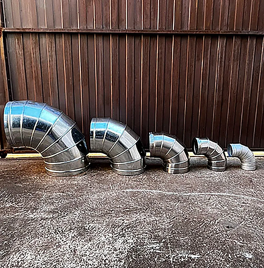 Curva de gomo 90° fabricada pela Tecno Coifas